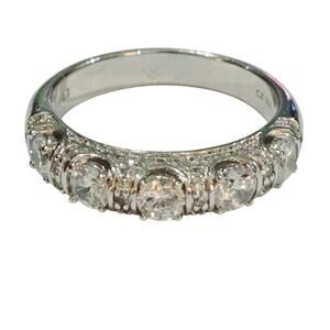 BELLA LUCE White CZ Band Rhodium Over 925 Ring 10 NWT BJQ420